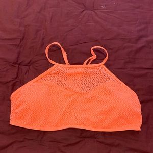 NWOT - orange razor back bikini top